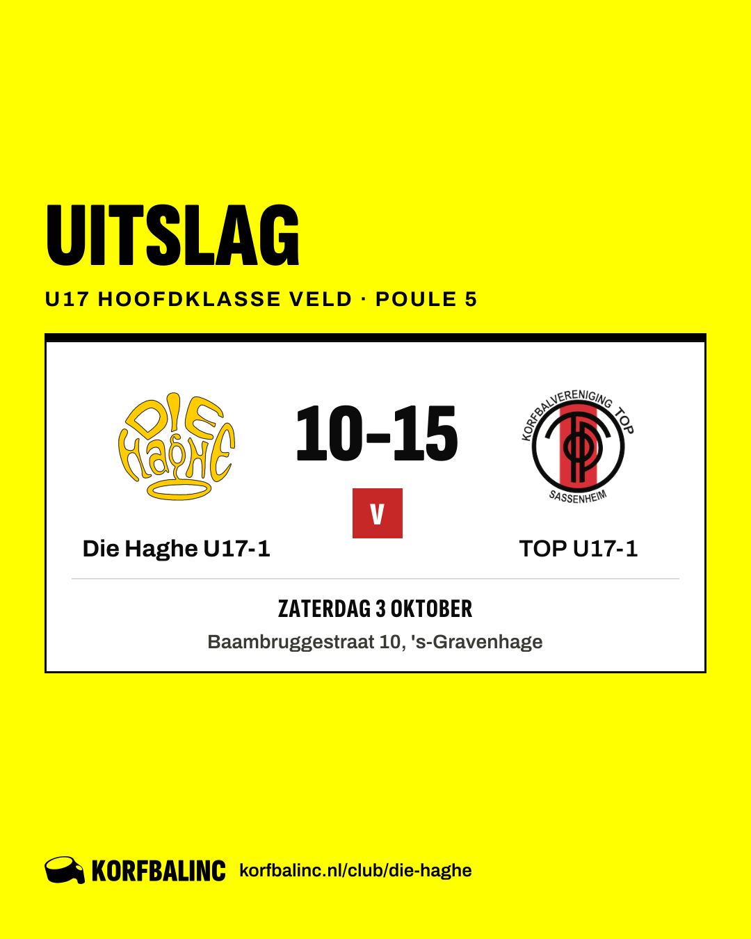 Die Haghe U17-1 - TOP U17-1