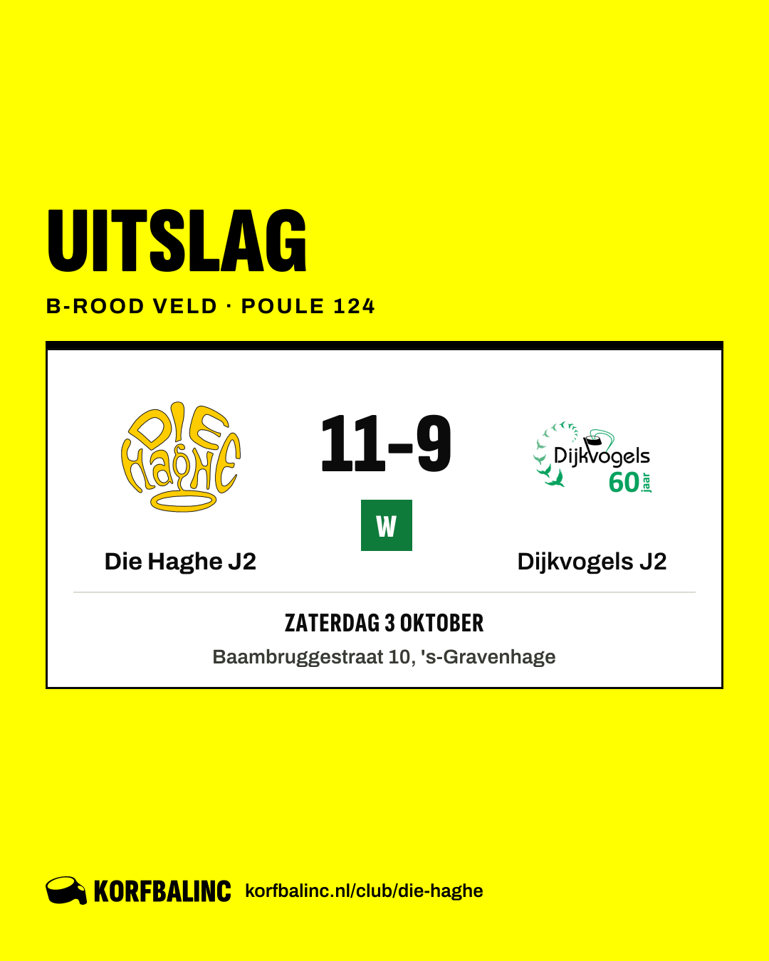 Die Haghe J2 - Dijkvogels J2