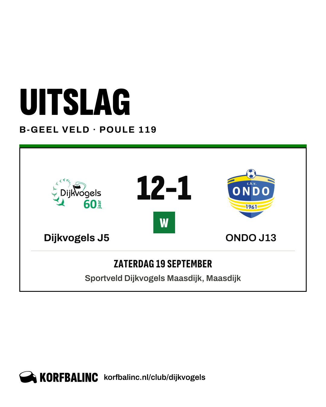 Dijkvogels J5 - ONDO J13