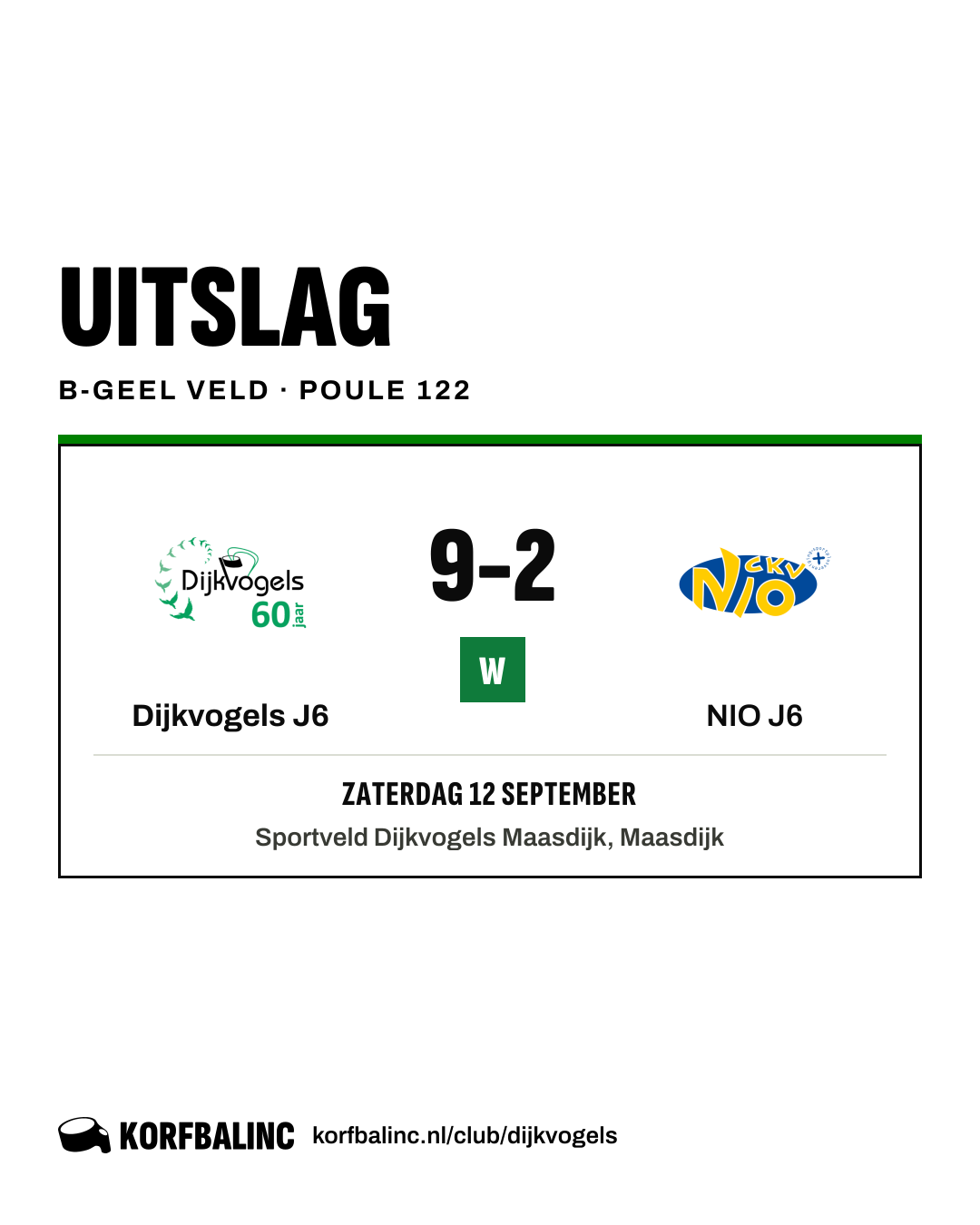 Dijkvogels J6 - NIO J6