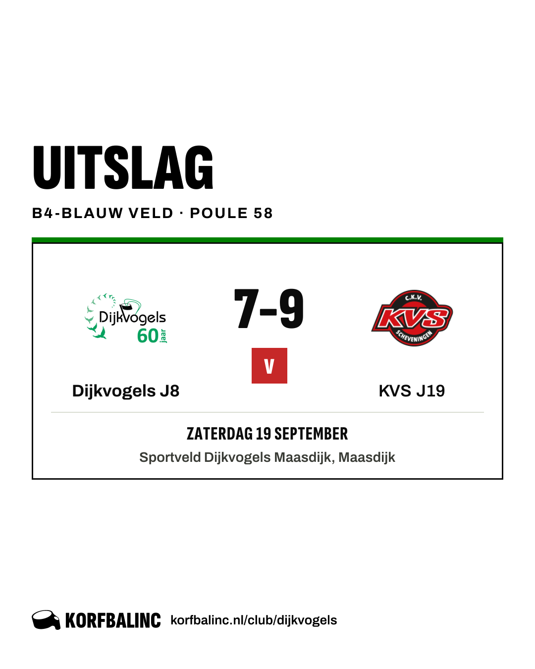 Dijkvogels J8 - KVS J19