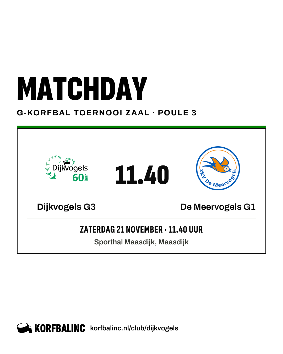Dijkvogels G3 - De Meervogels G1