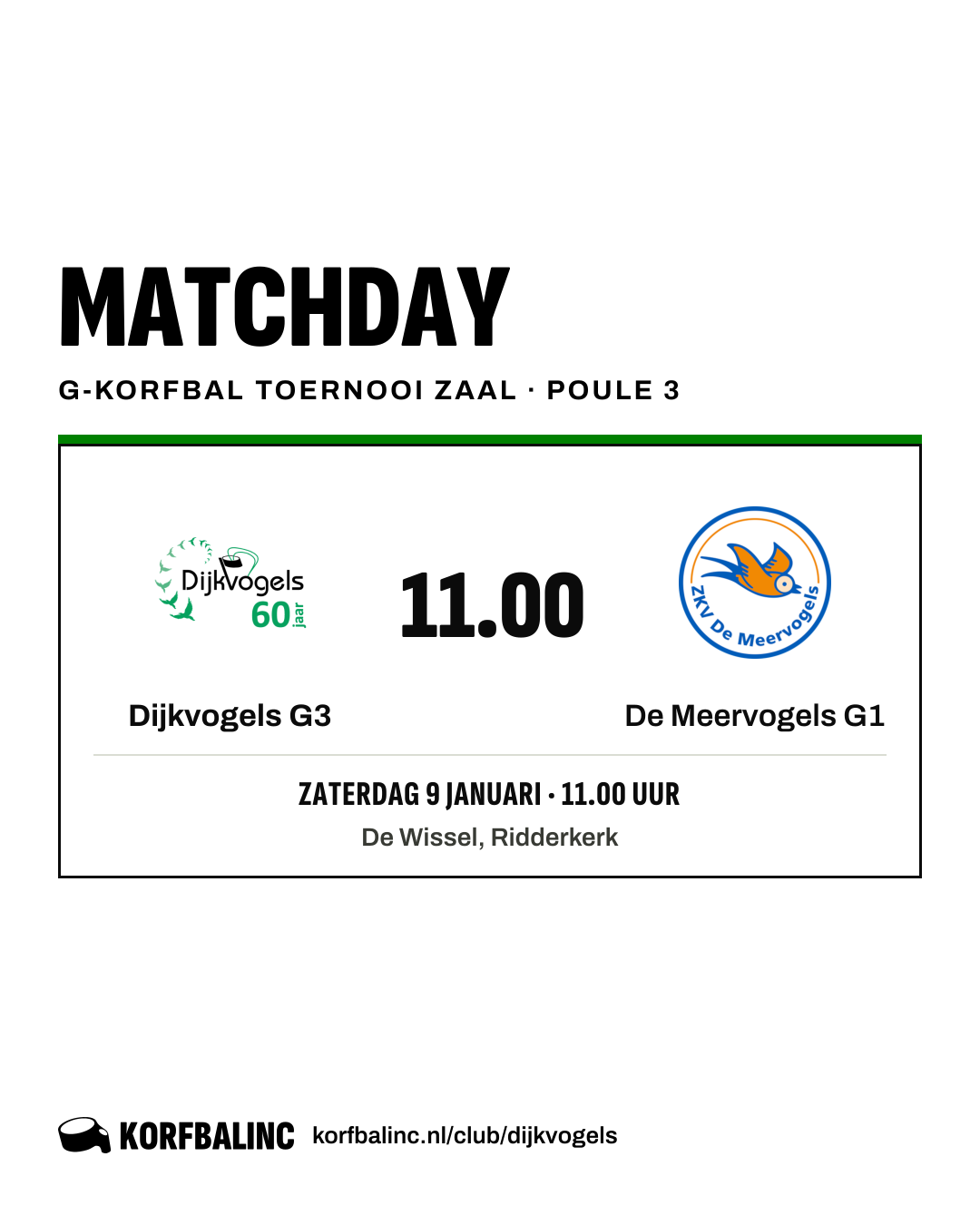 Dijkvogels G3 - De Meervogels G1