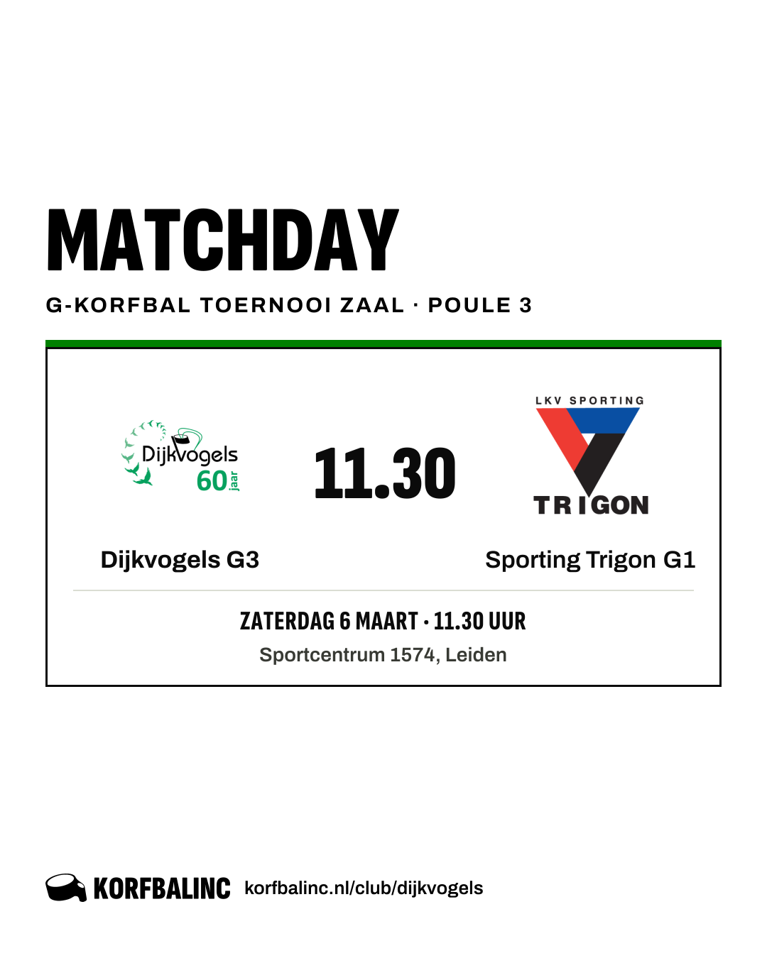 Dijkvogels G3 - Sporting Trigon G1