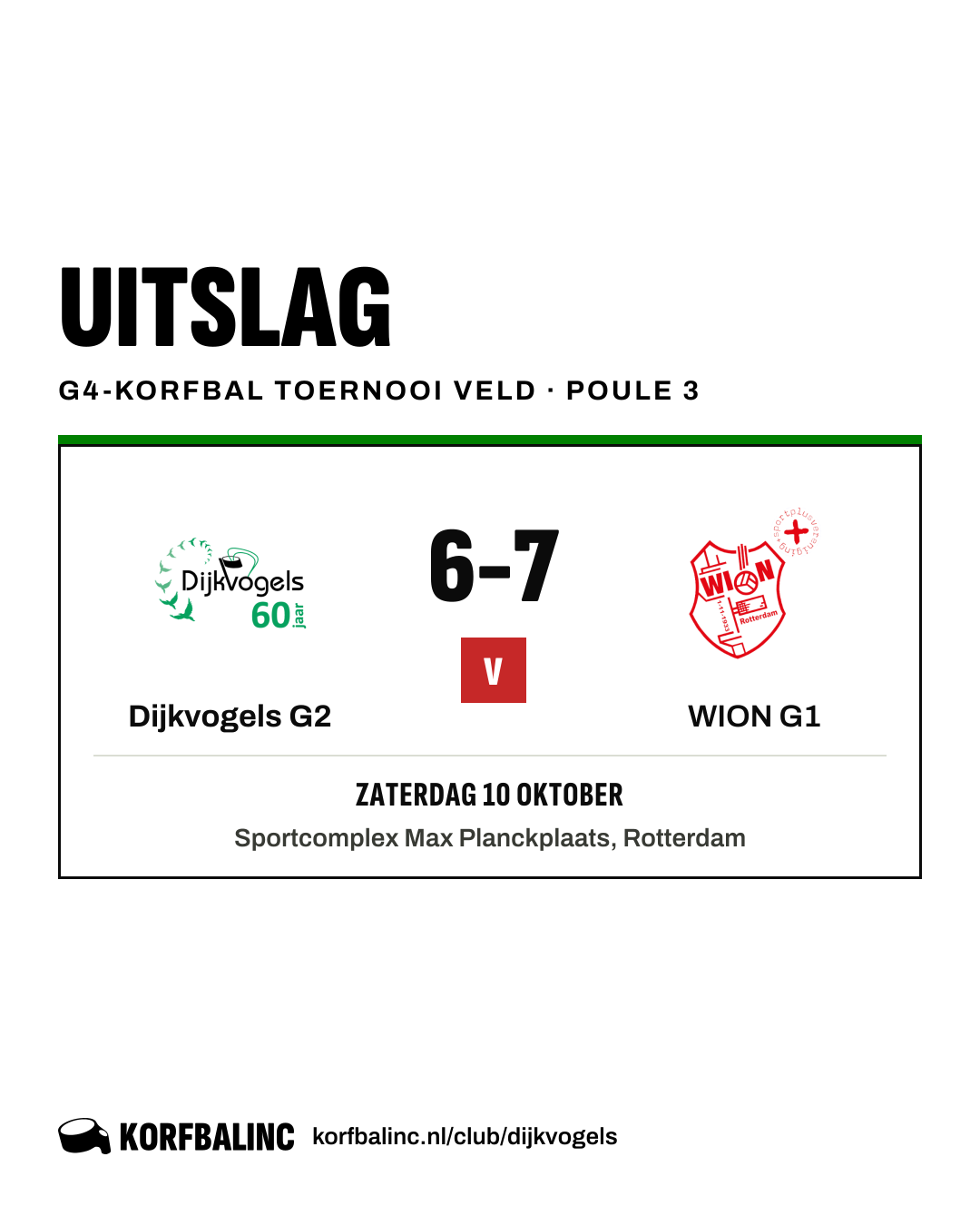 Dijkvogels G2 - WION G1