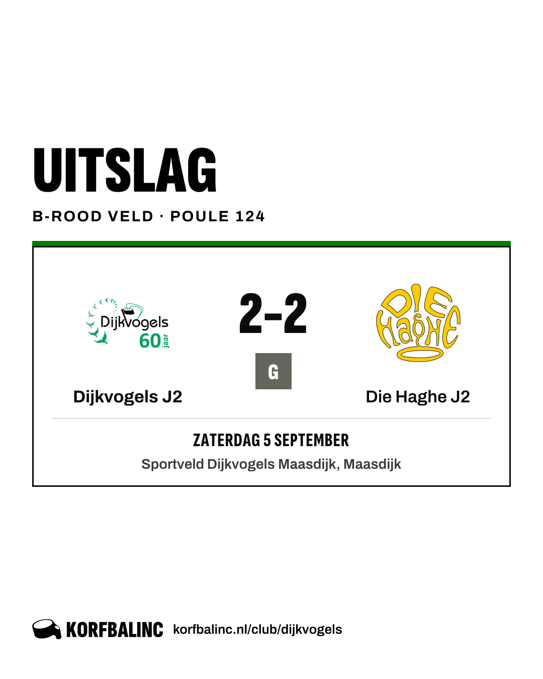 Dijkvogels J2 - Die Haghe J2