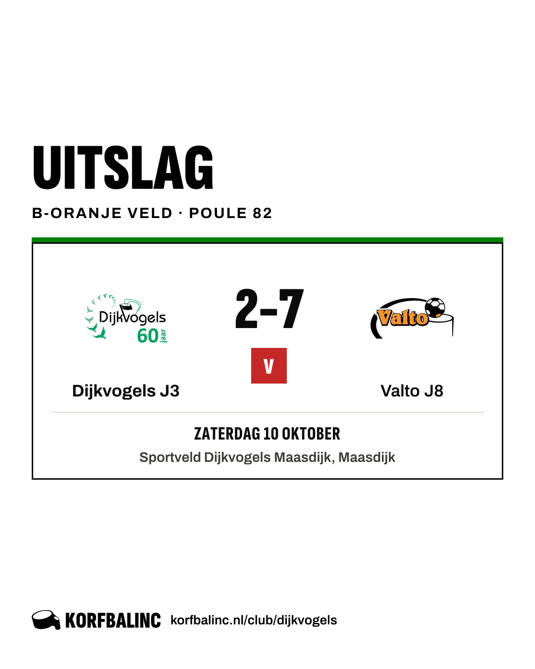 Dijkvogels J3 - Valto J8