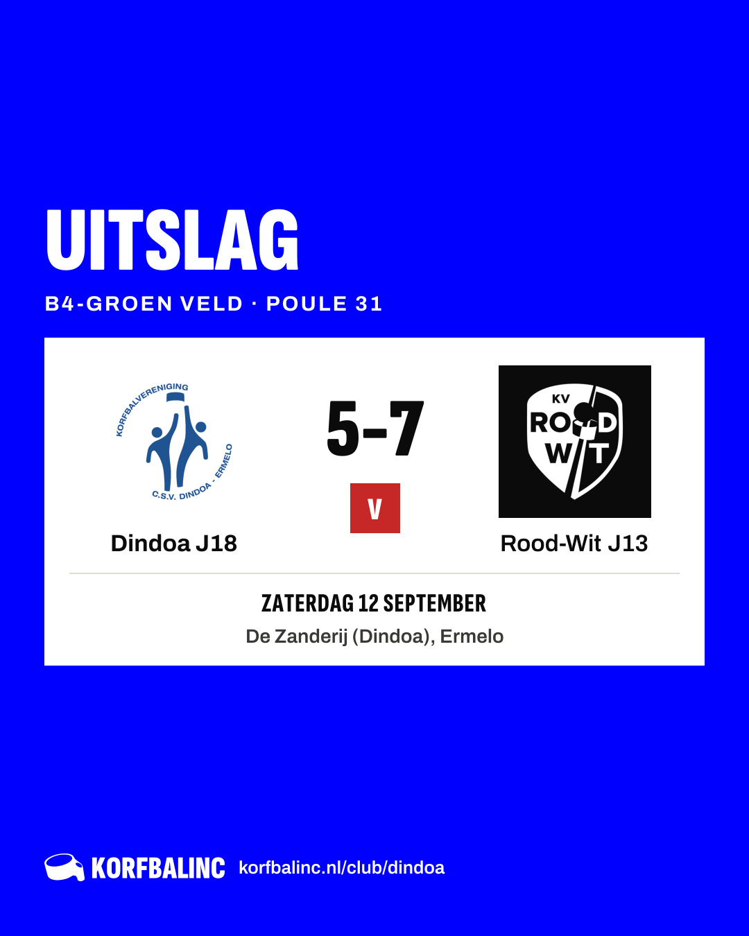 Dindoa J18 - Rood-Wit J13