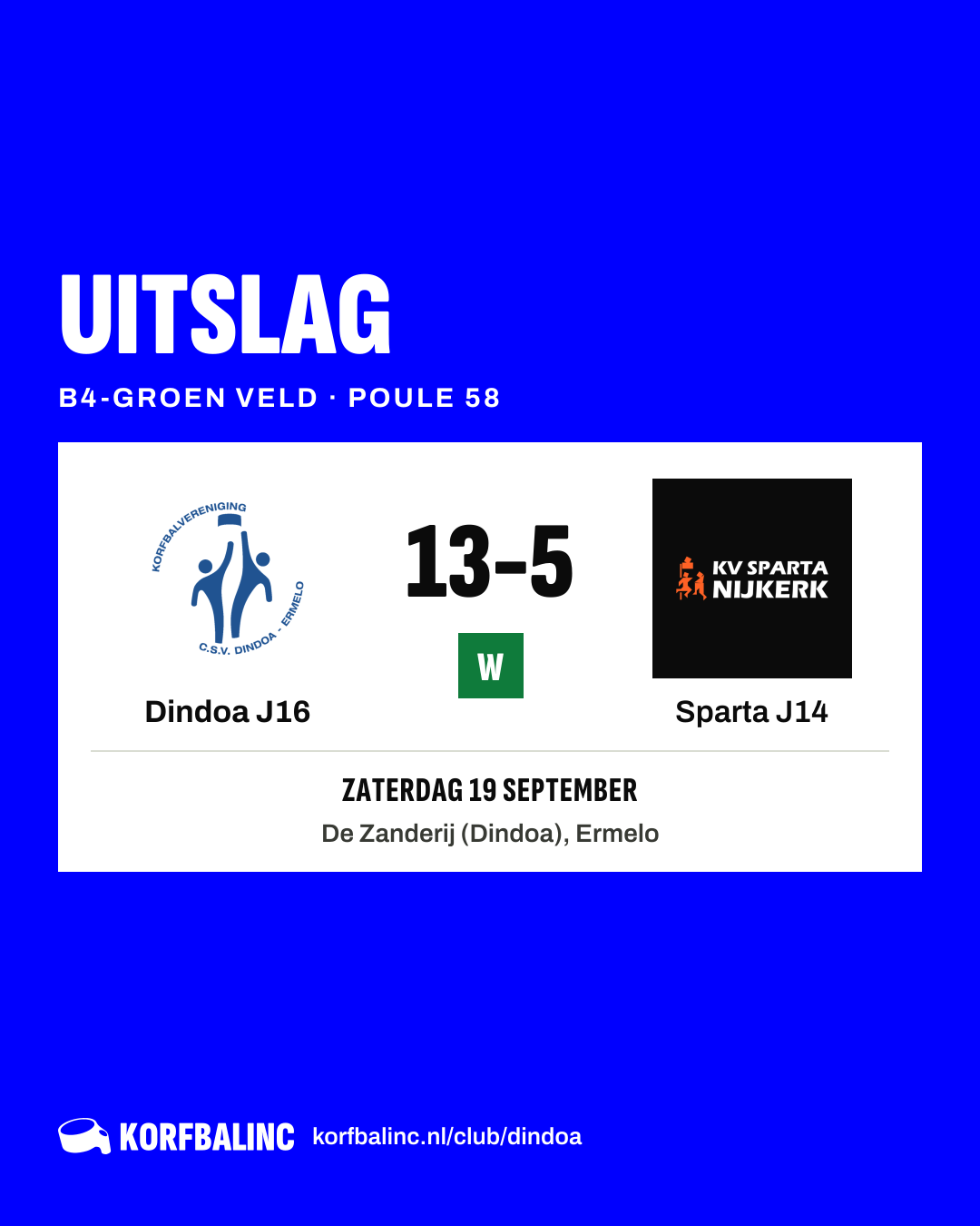Dindoa J16 - Sparta J14
