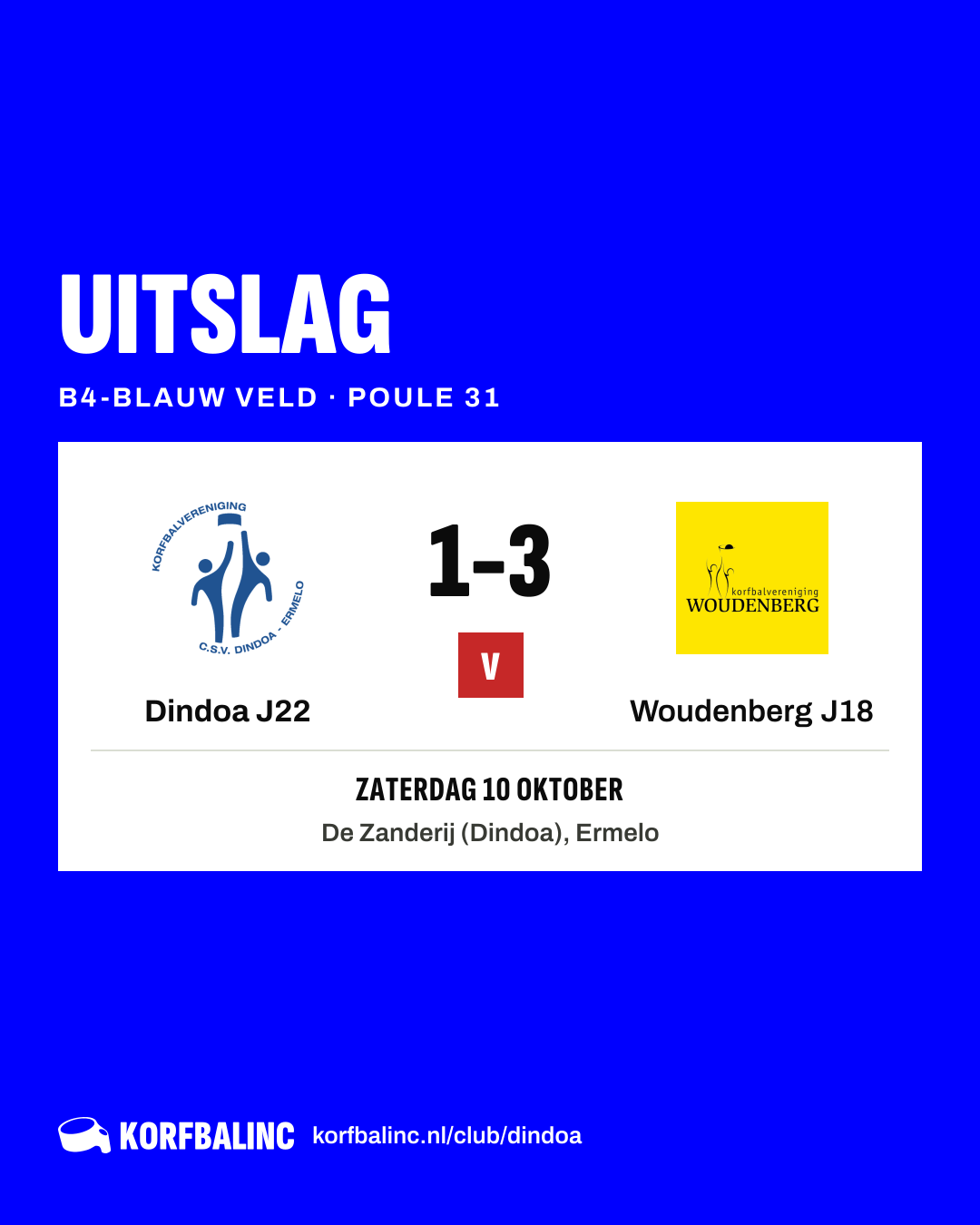 Dindoa J22 - Woudenberg J18
