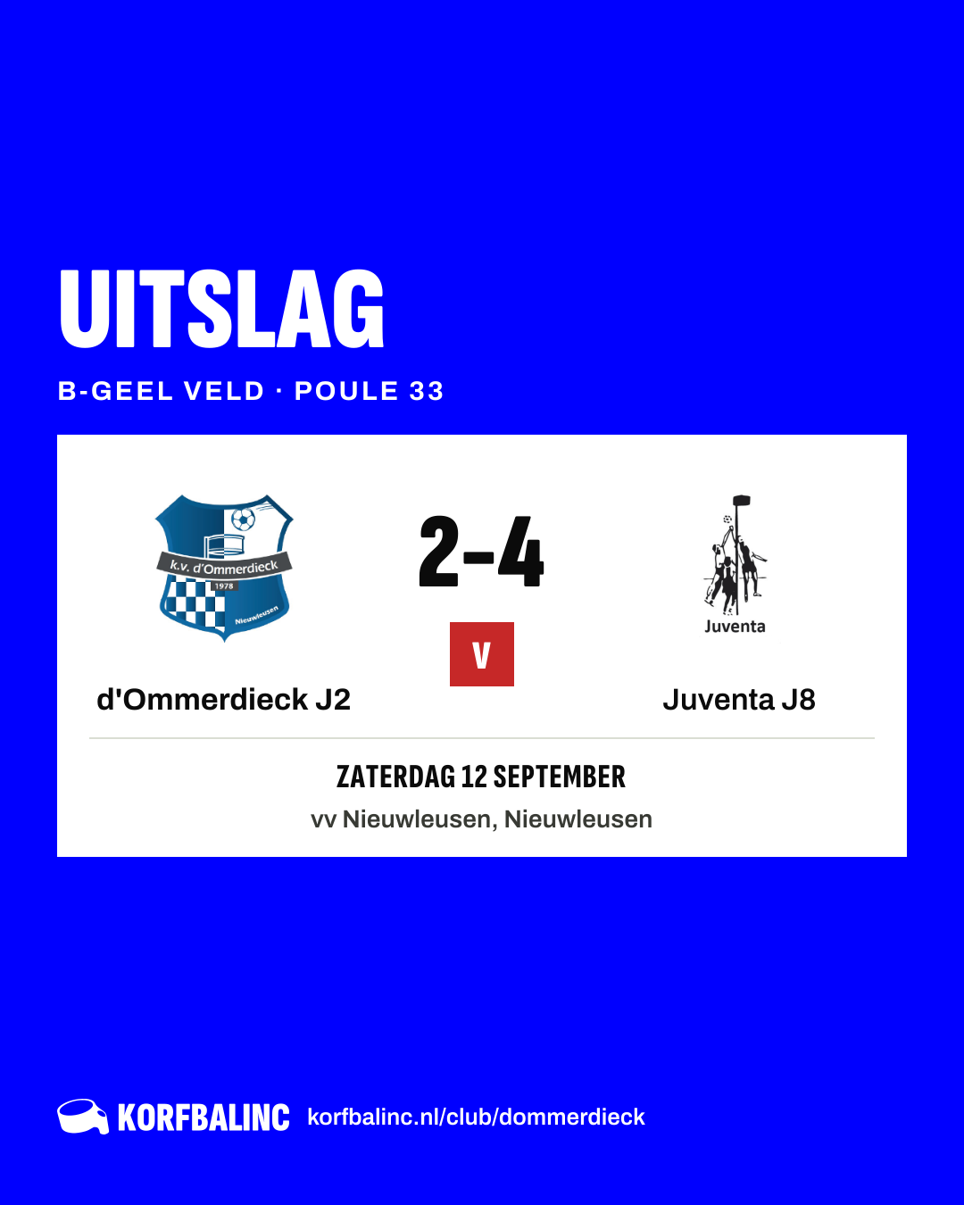 d'Ommerdieck J2 - Juventa J8