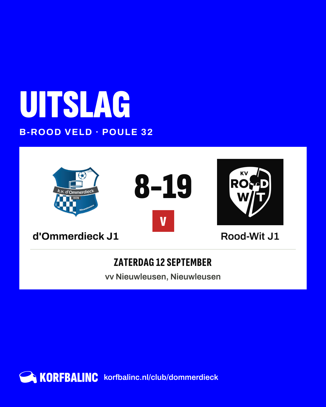 d'Ommerdieck J1 - Rood-Wit J1