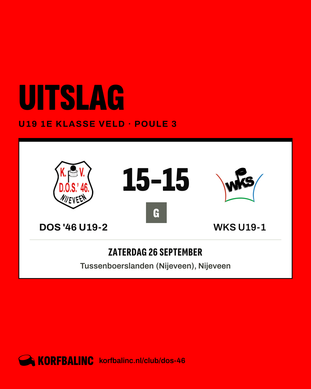 DOS '46 U19-2 - WKS U19-1