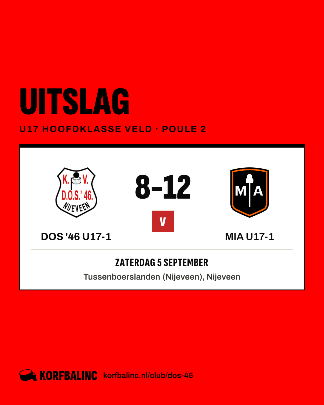 DOS '46 U17-1 - MIA U17-1