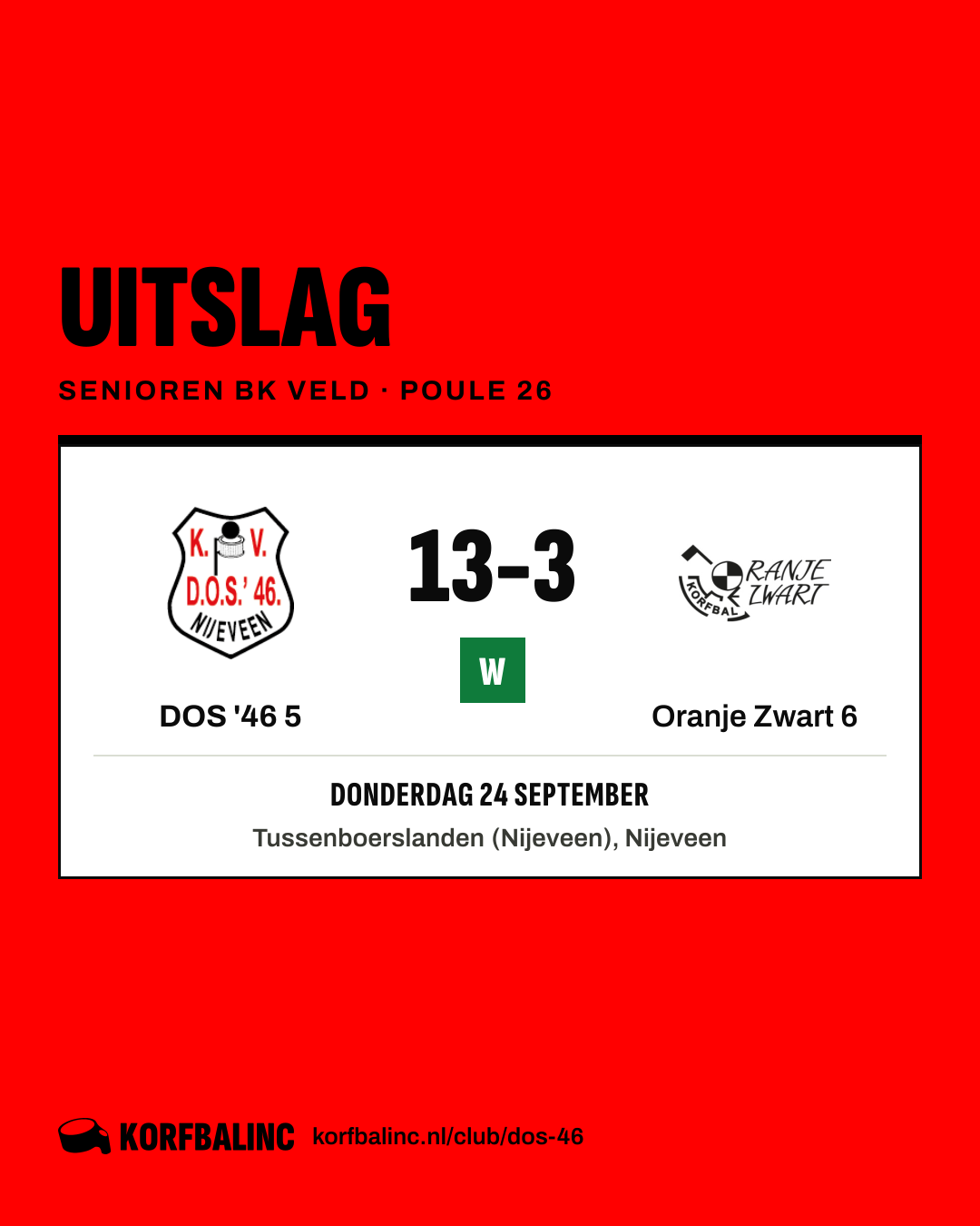 DOS '46 5 - Oranje Zwart 6