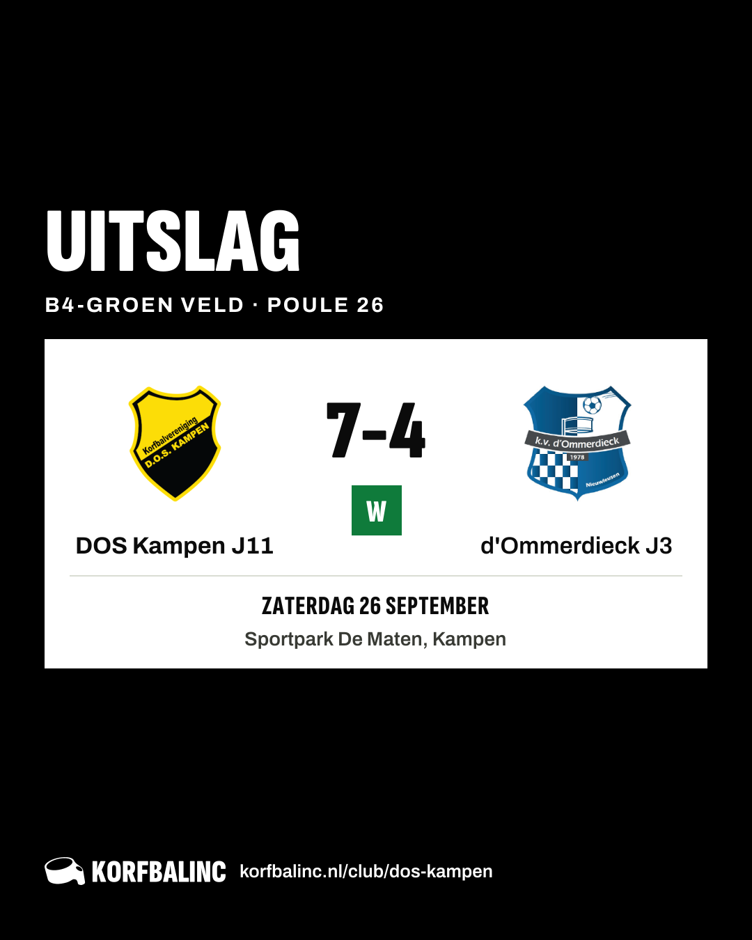 DOS Kampen J11 - d'Ommerdieck J3