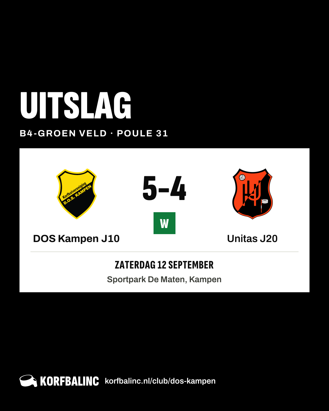 DOS Kampen J10 - Unitas J20