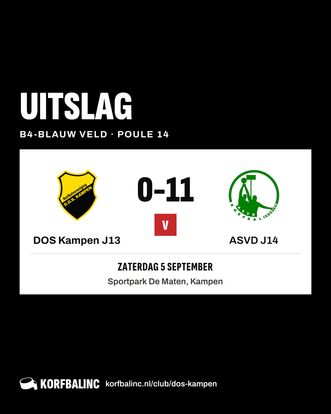 DOS Kampen J13 - ASVD J14