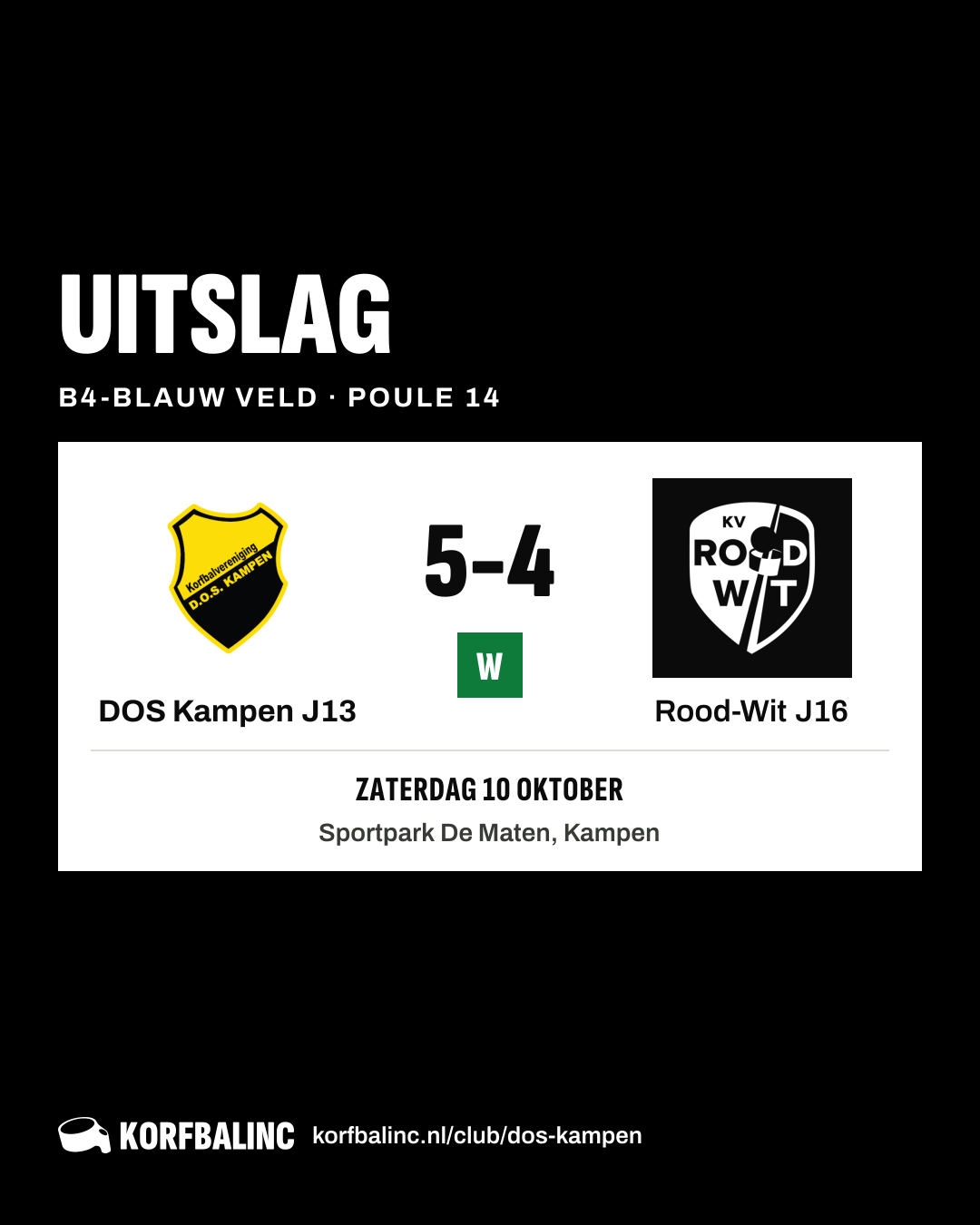 DOS Kampen J13 - Rood-Wit J16