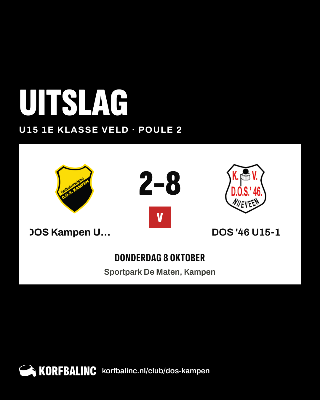 DOS Kampen U15-1 - DOS '46 U15-1