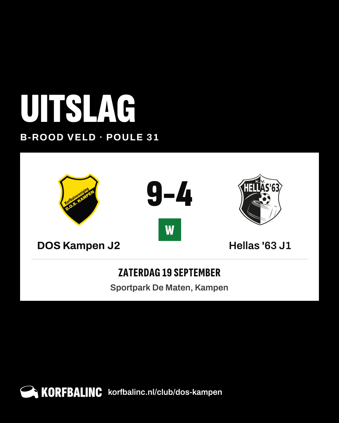DOS Kampen J2 - Hellas '63 J1