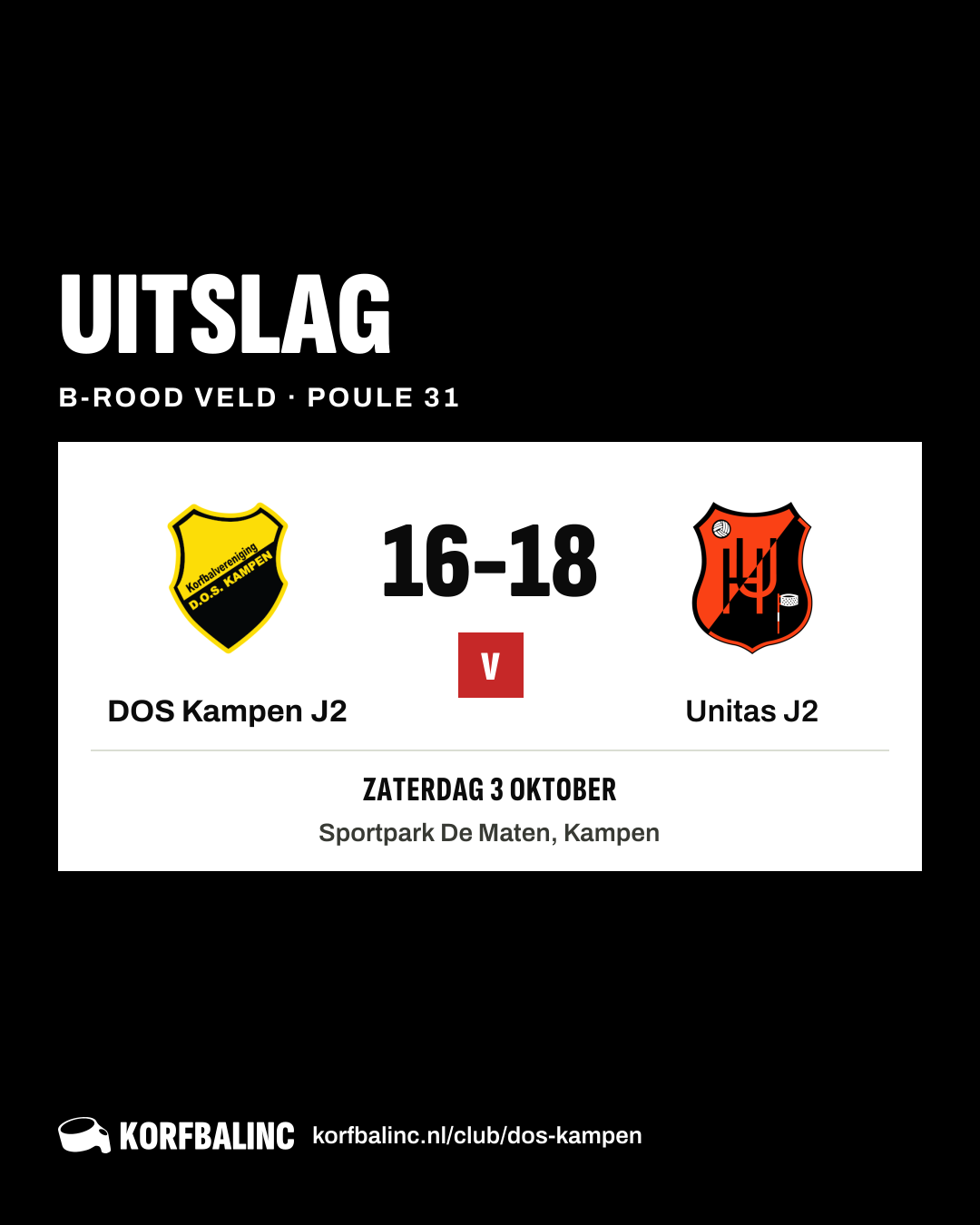 DOS Kampen J2 - Unitas J2
