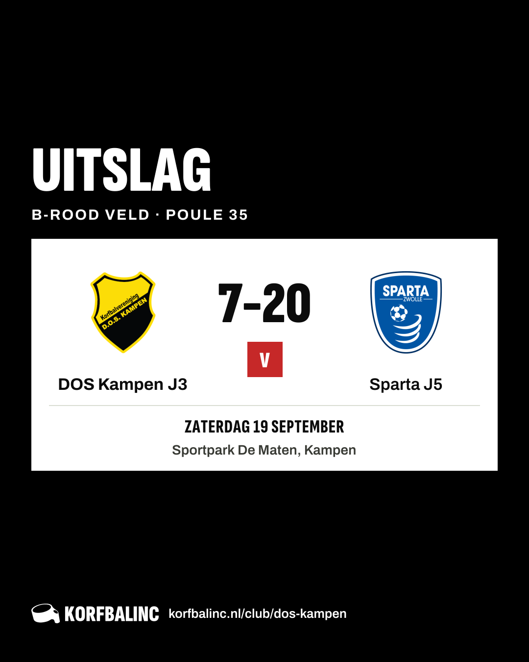 DOS Kampen J3 - Sparta J5