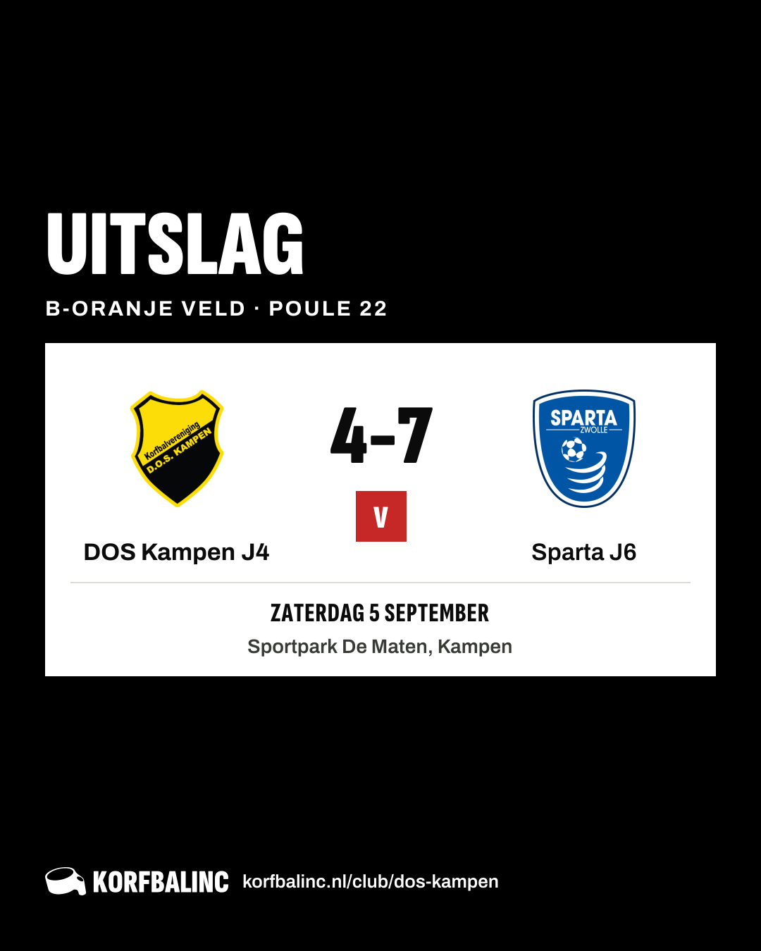 DOS Kampen J4 - Sparta J6