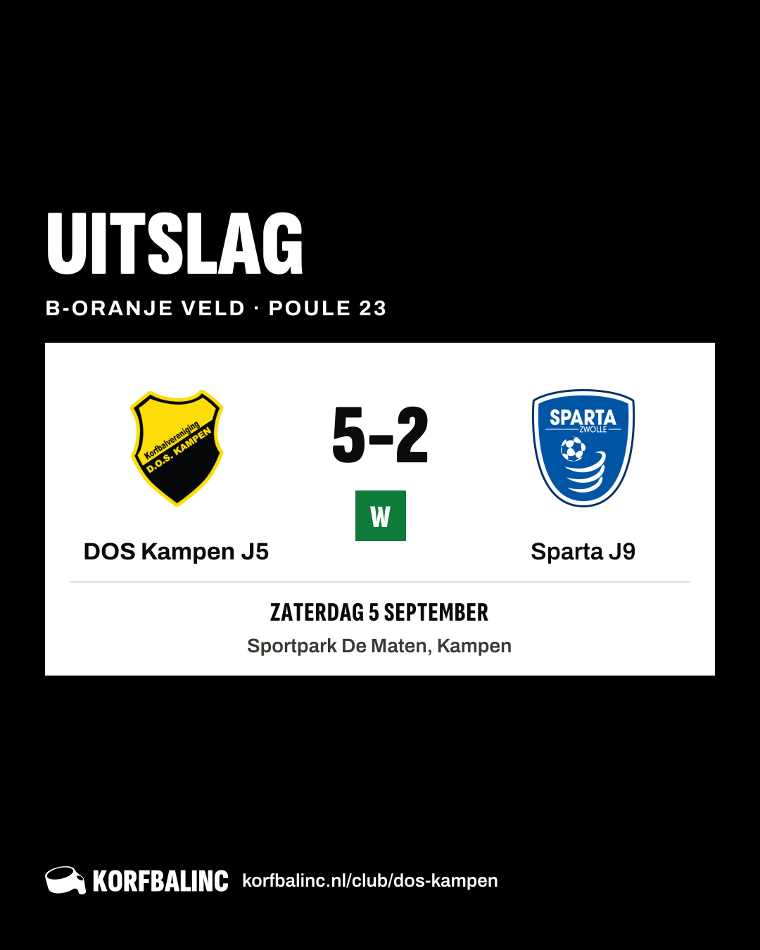 DOS Kampen J5 - Sparta J9
