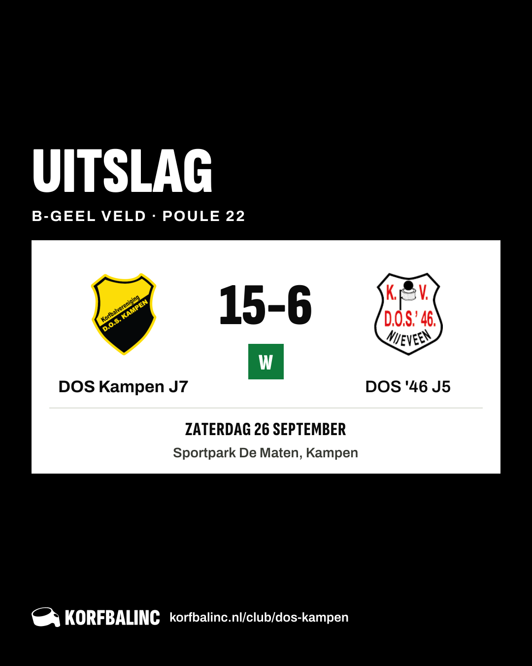 DOS Kampen J7 - DOS '46 J5