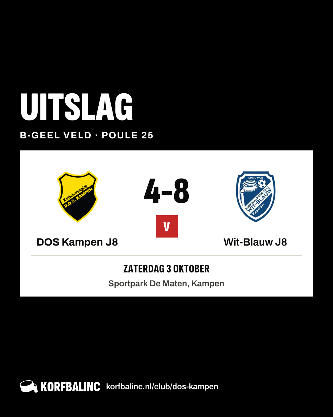 DOS Kampen J8 - Wit-Blauw J8