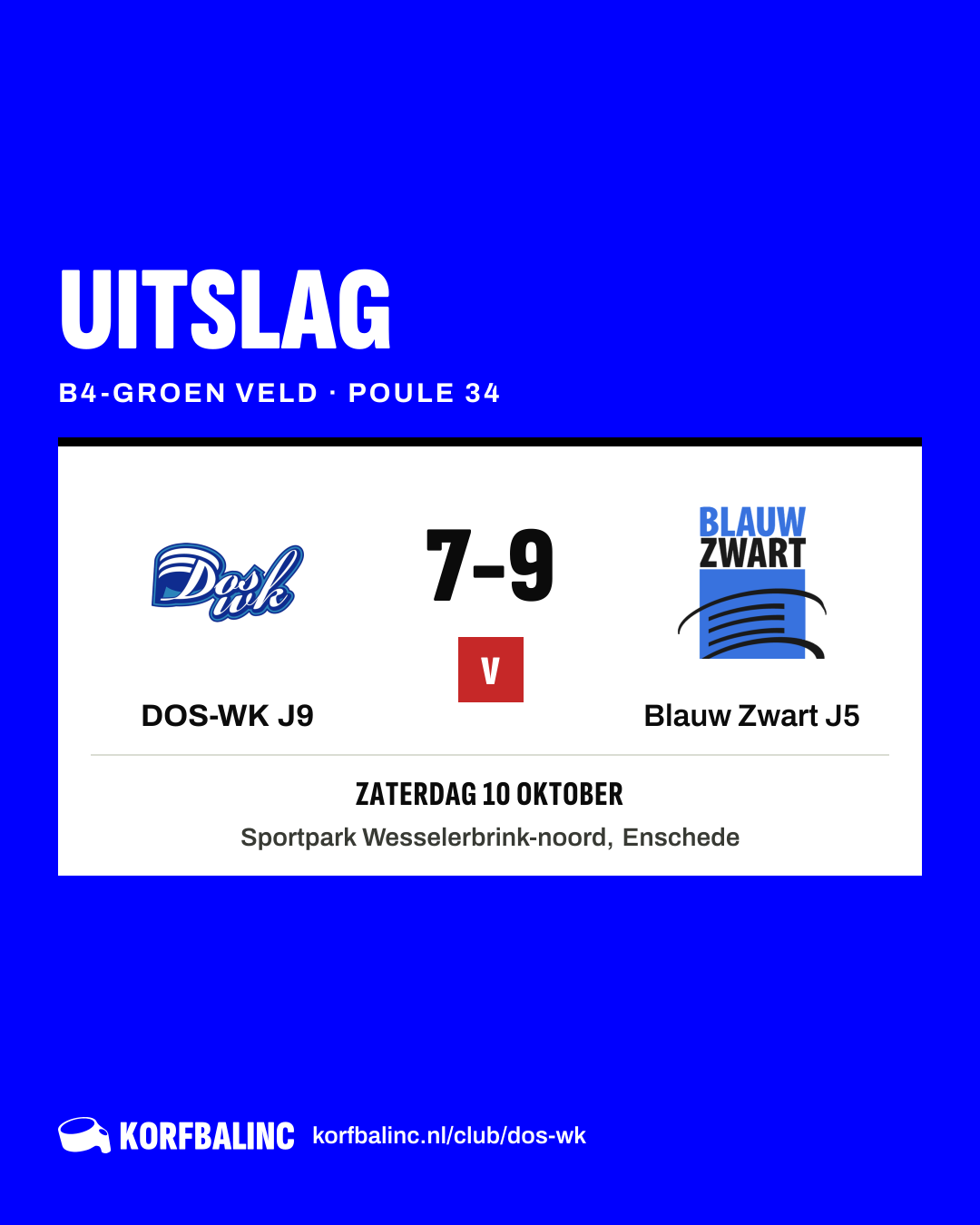 DOS-WK J9 - Blauw Zwart J5