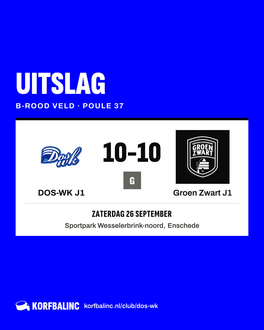 DOS-WK J1 - Groen Zwart J1