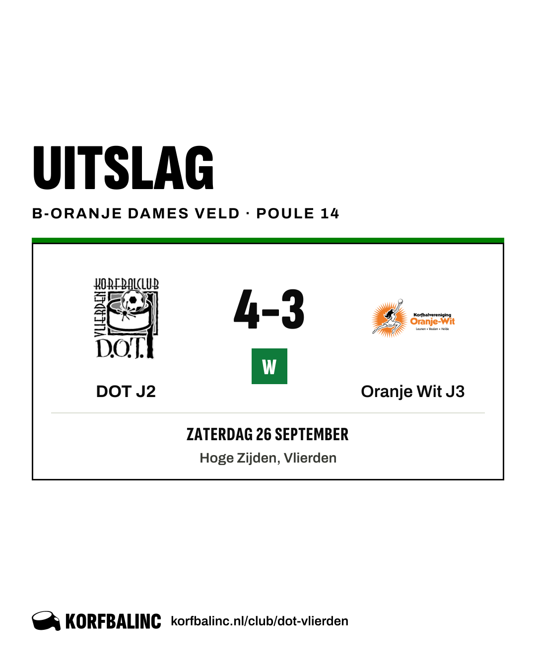DOT J2 - Oranje Wit J3