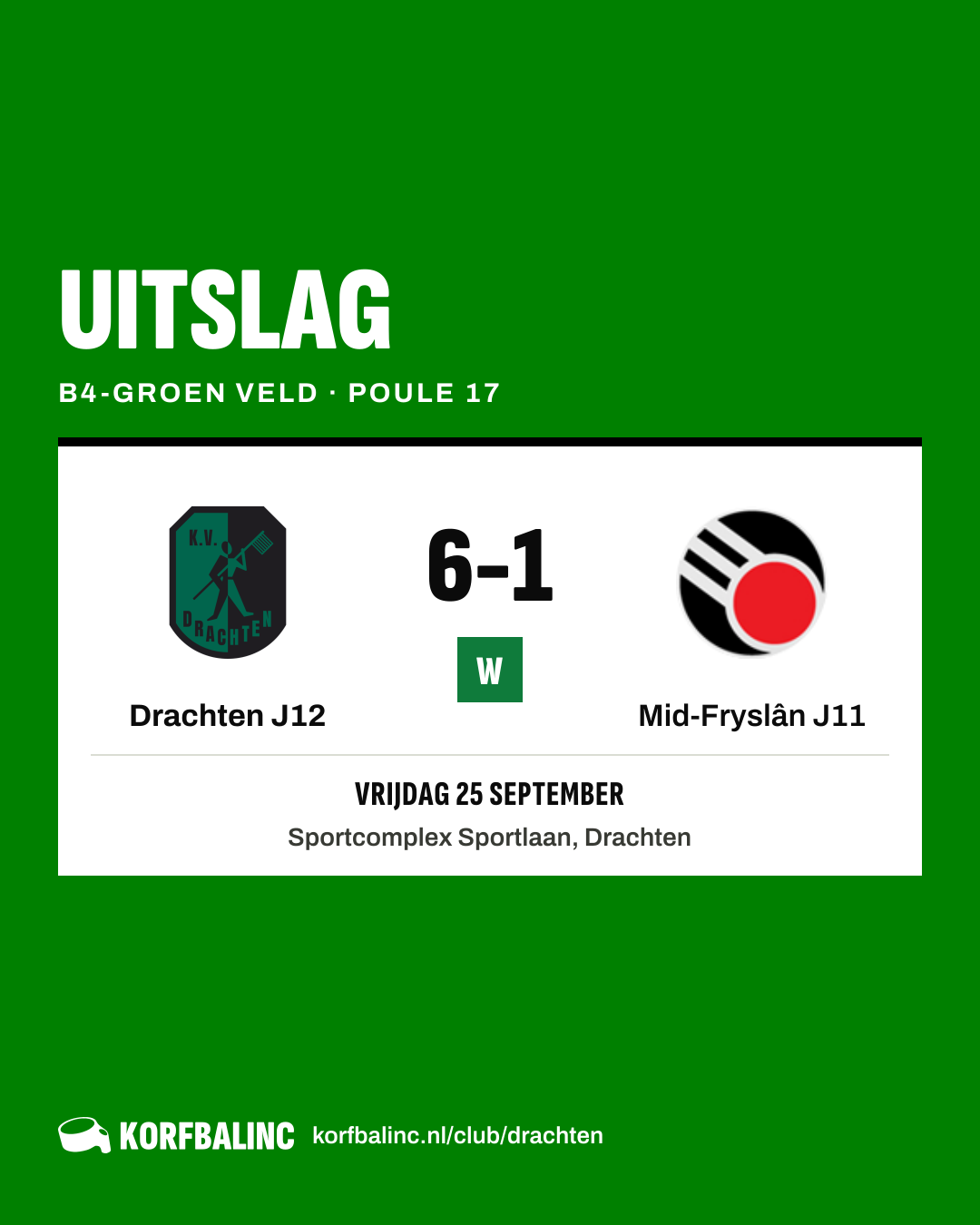 Drachten J12 - Mid-Fryslân J11