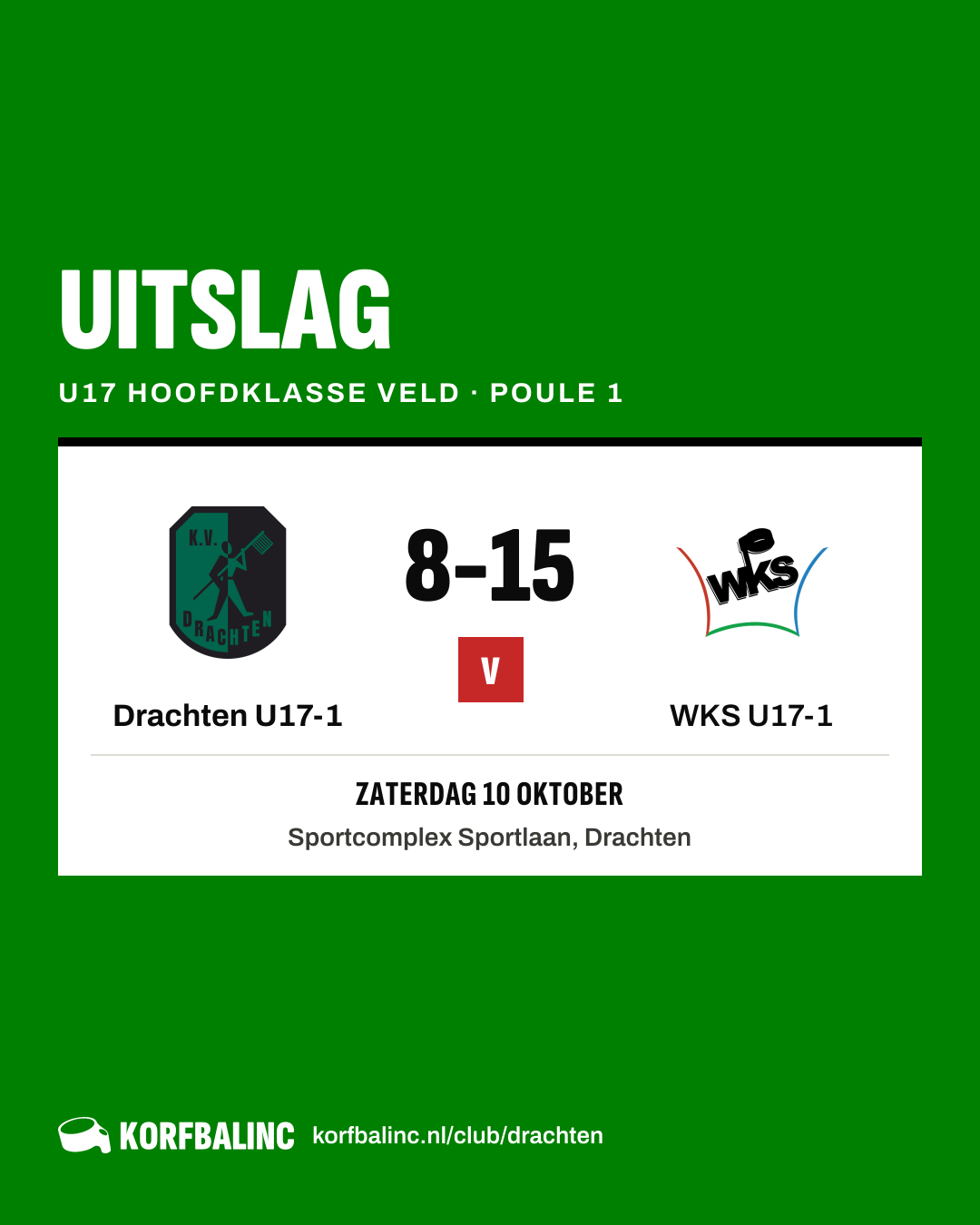 Drachten U17-1 - WKS U17-1