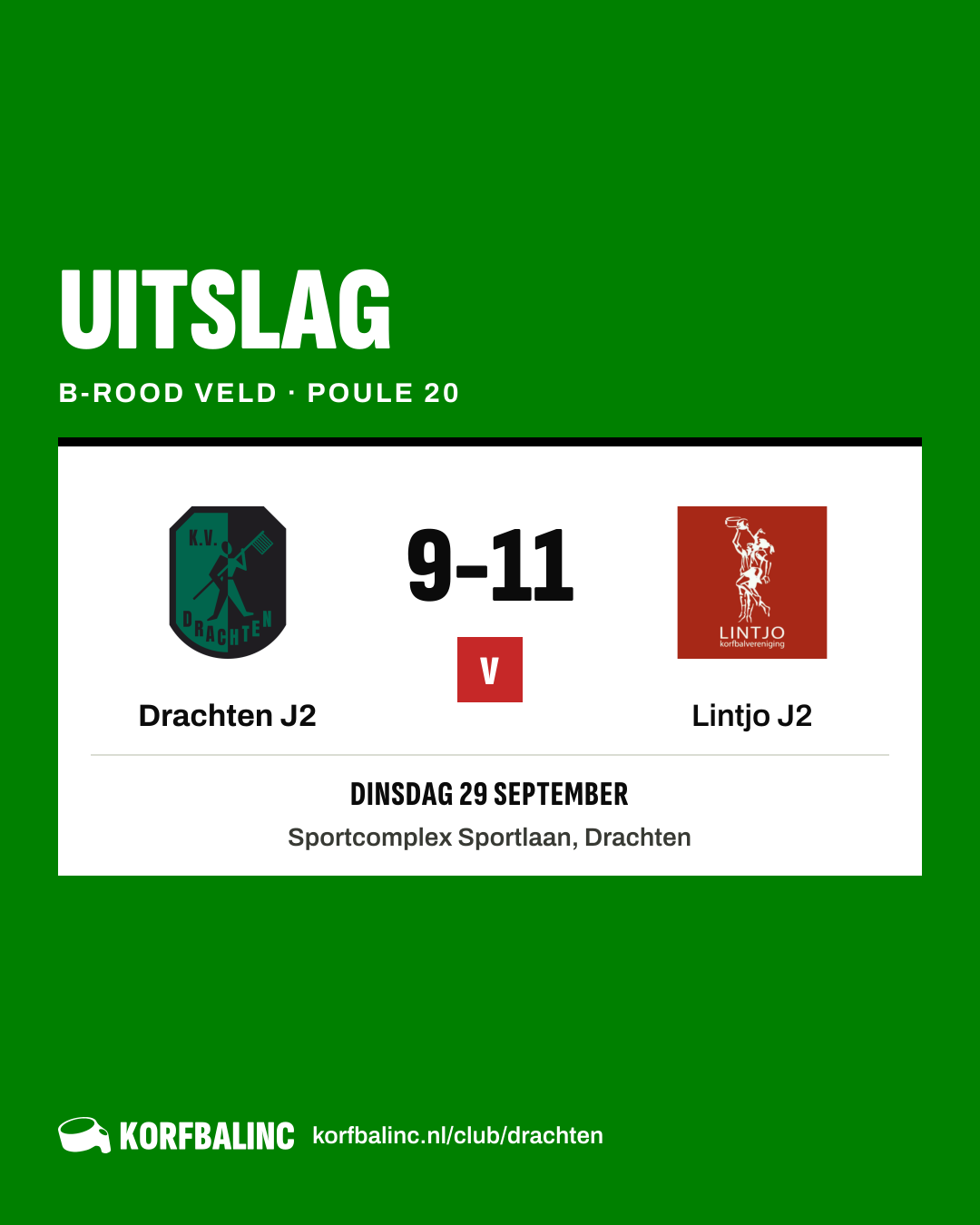 Drachten J2 - Lintjo J2