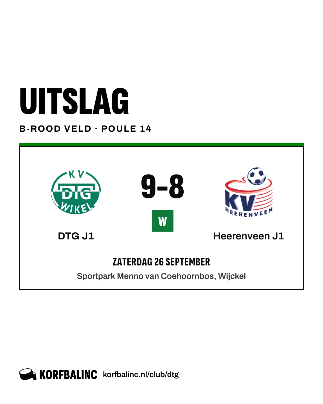 DTG J1 - Heerenveen J1