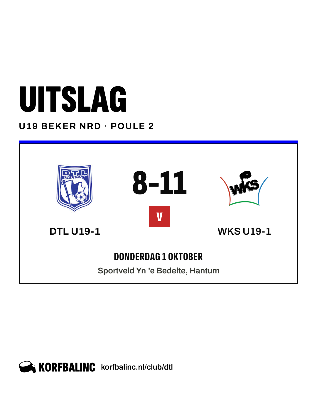 DTL U19-1 - WKS U19-1