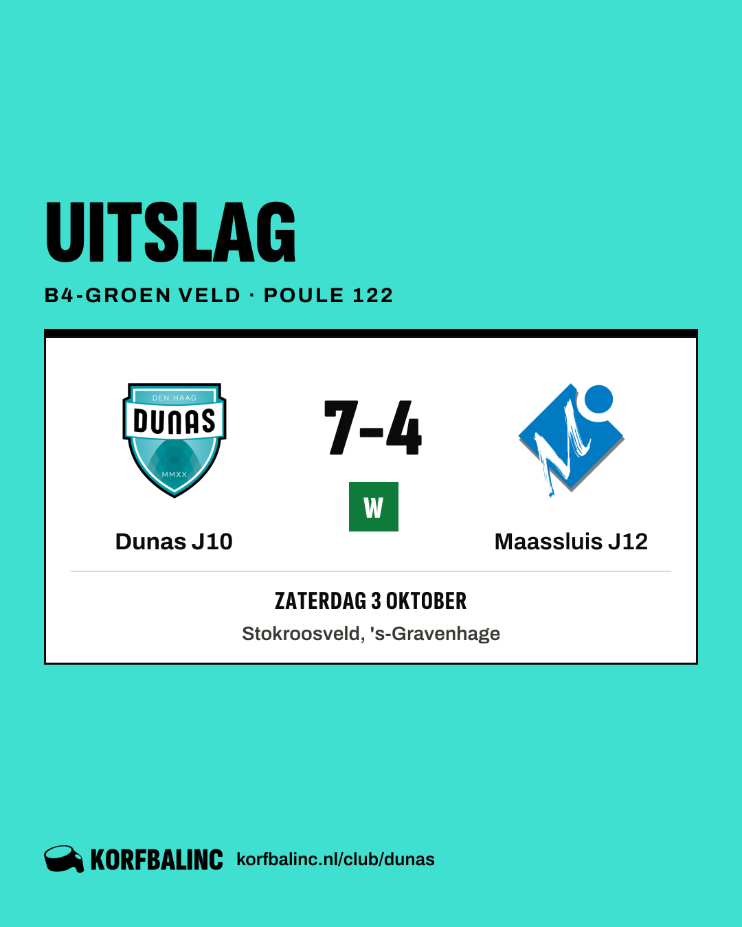 Dunas J10 - Maassluis J12