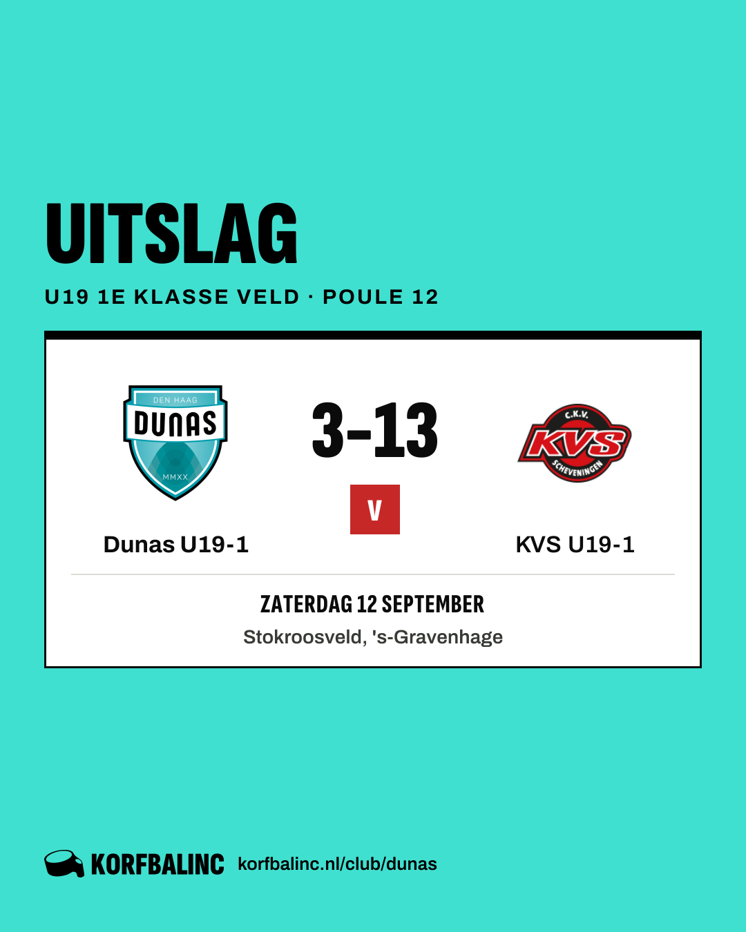 Dunas U19-1 - KVS U19-1