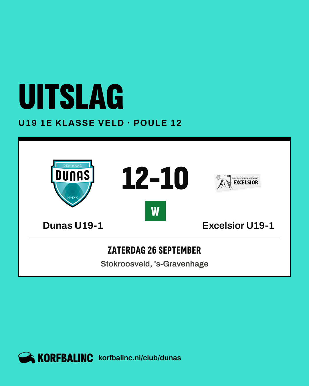 Dunas U19-1 - Excelsior U19-1