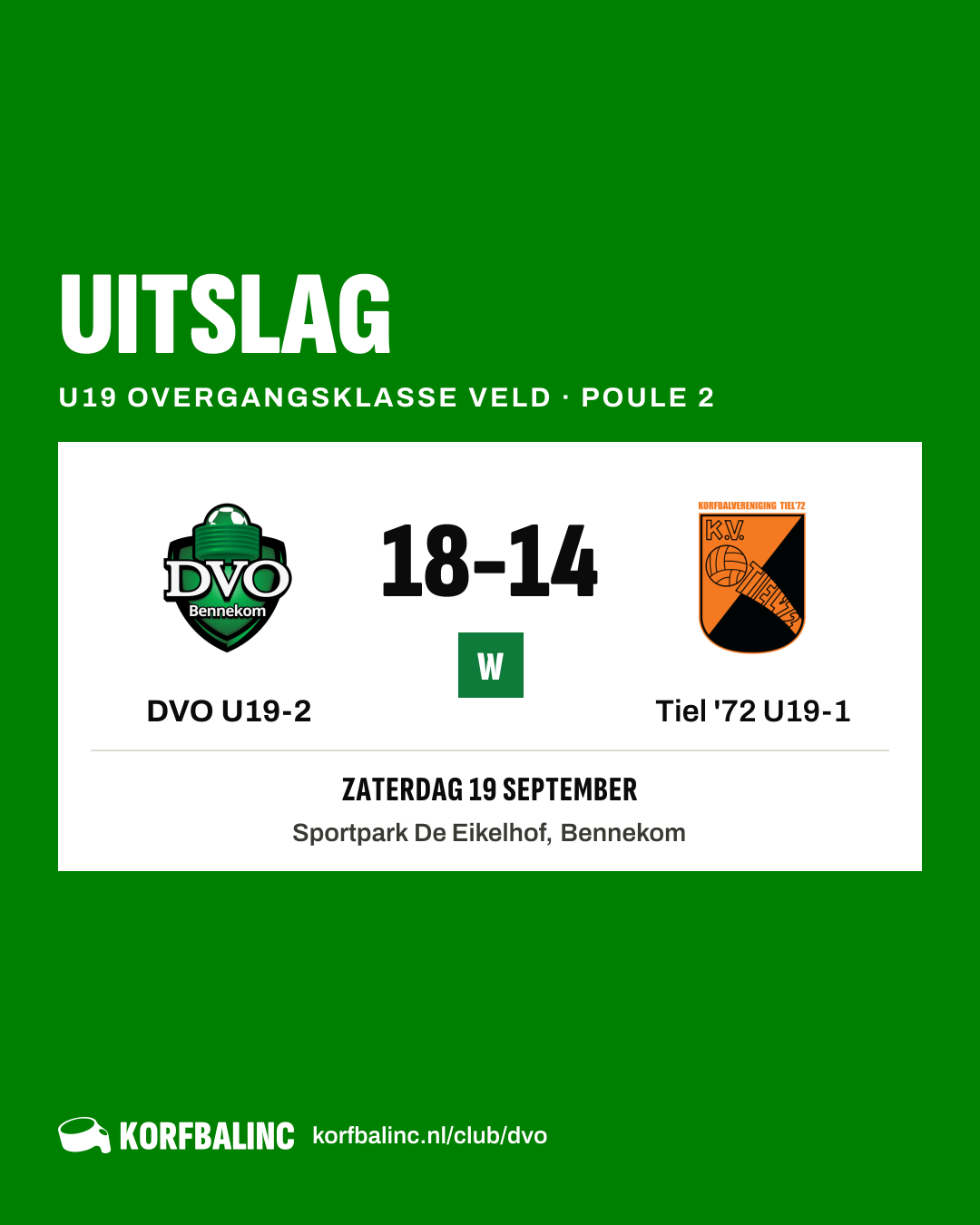 DVO U19-2 - Tiel '72 U19-1
