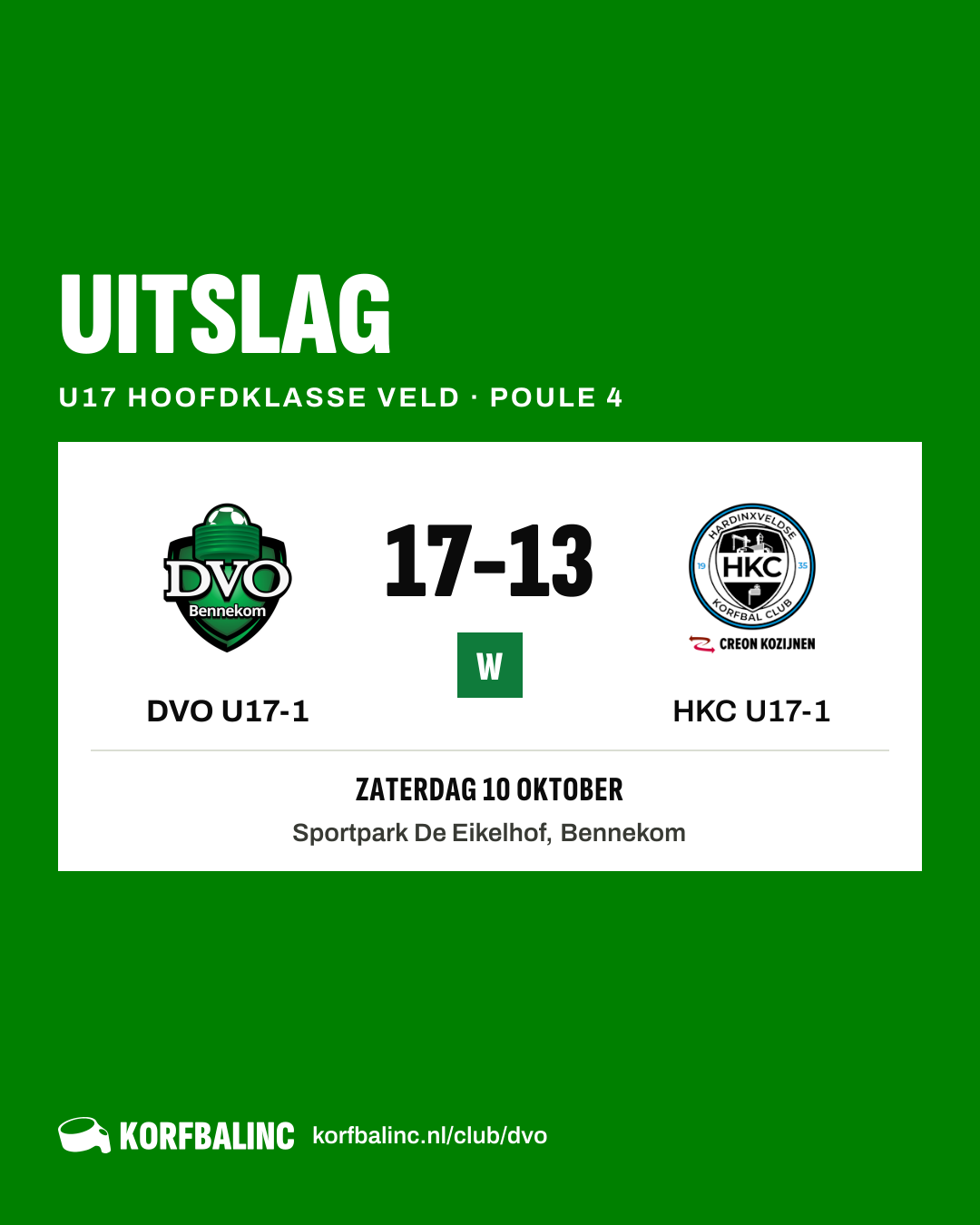 DVO U17-1 - HKC U17-1