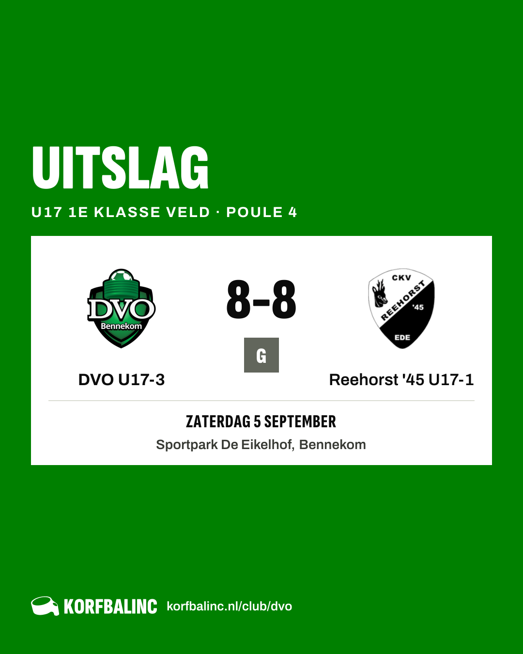 DVO U17-3 - Reehorst '45 U17-1