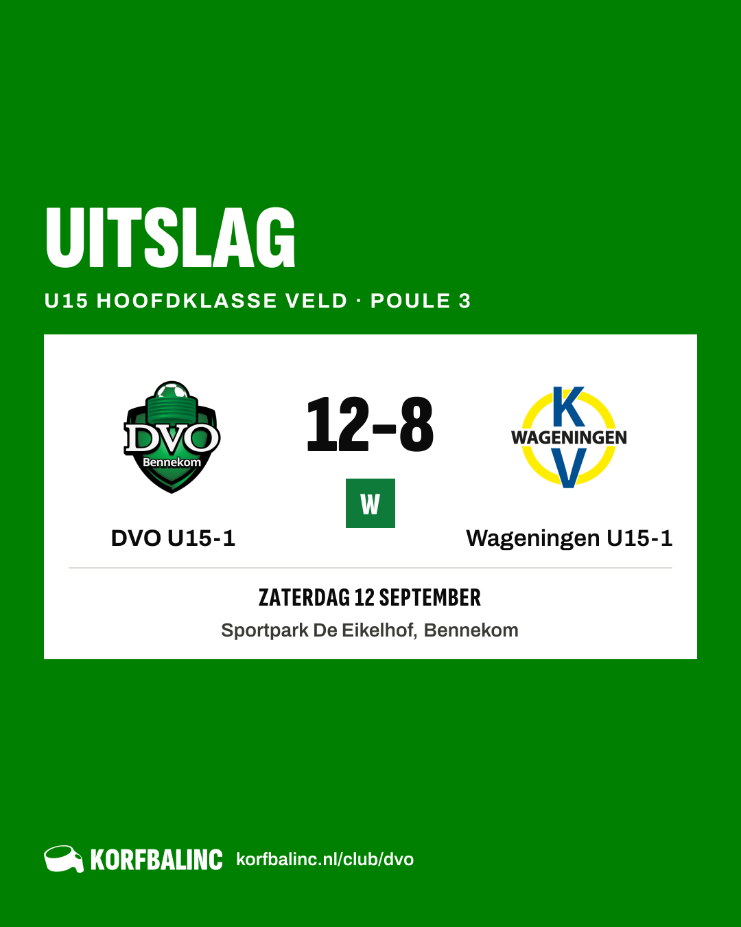 DVO U15-1 - Wageningen U15-1