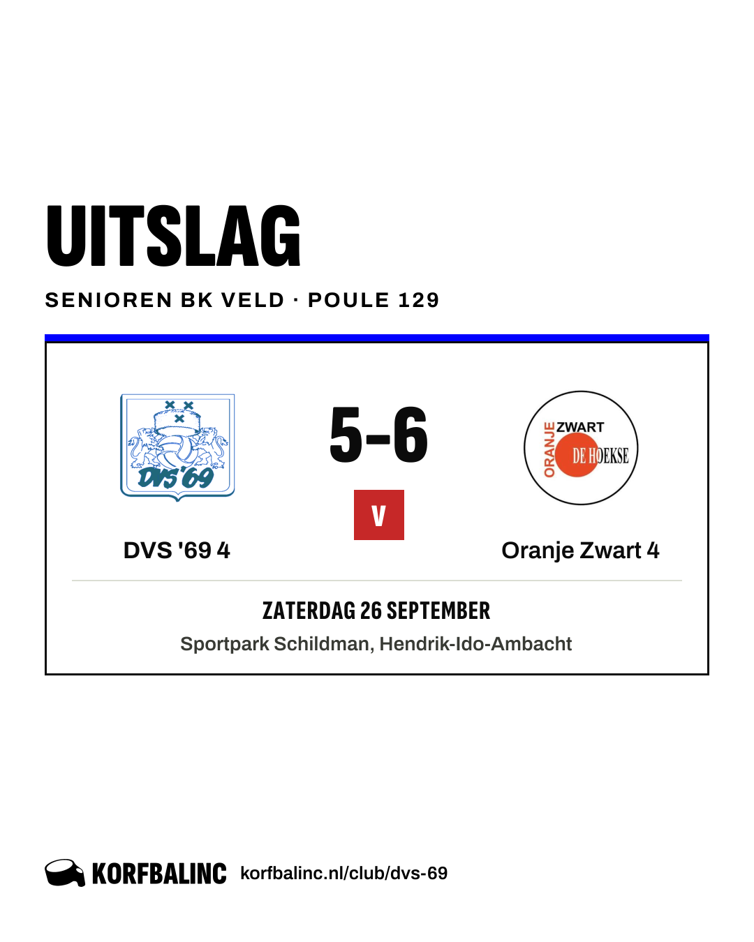 DVS '69 4 - Oranje Zwart 4