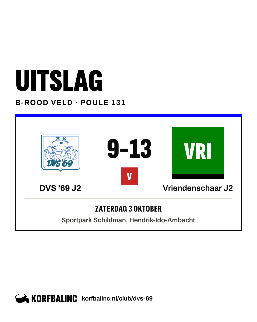 DVS '69 J2 - Vriendenschaar J2