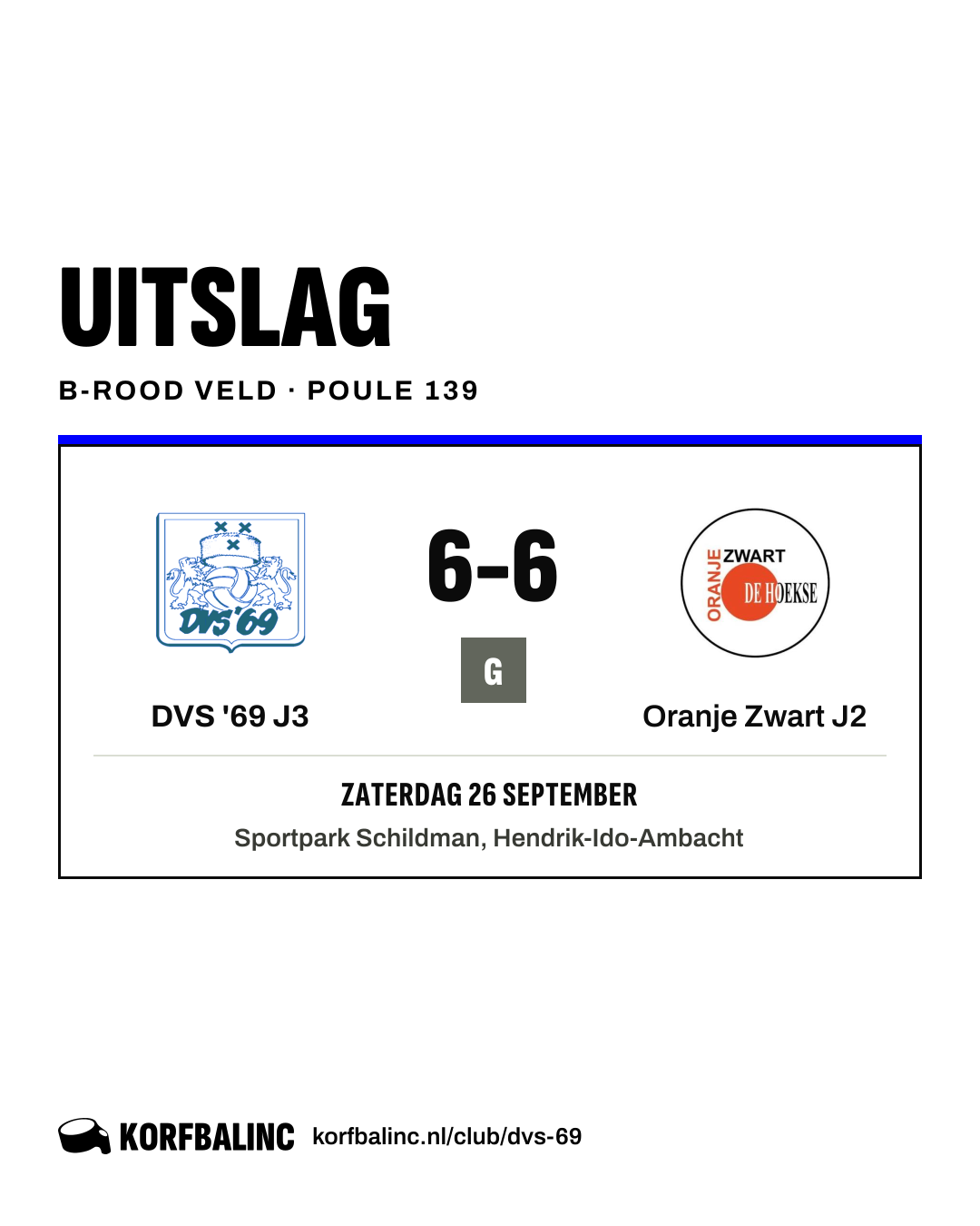 DVS '69 J3 - Oranje Zwart J2