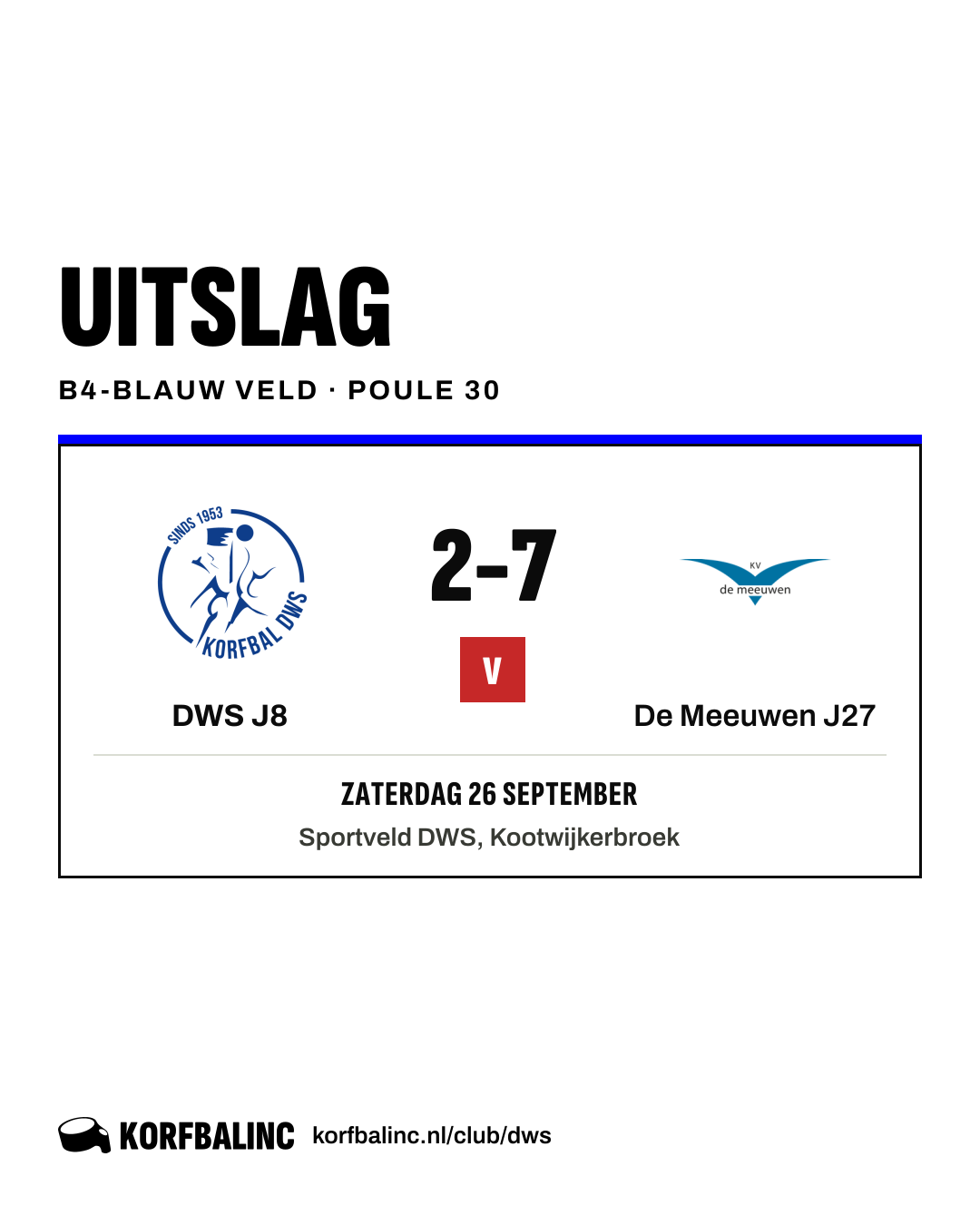 DWS J8 - De Meeuwen J27
